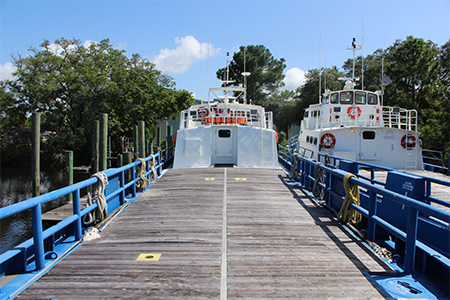 Crew boat deck